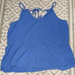 Hippie Rose Royal Blue V-Neck Peplum Cami